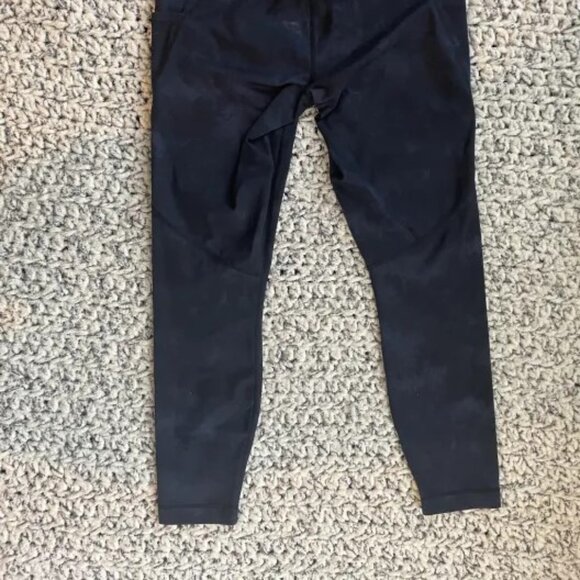 Medium Navy and Black Tie Dye Leggings with Pockets - Picture 4 of 4